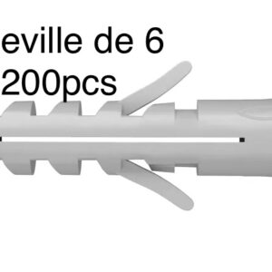 Cheville de 6 paquet 200pcs